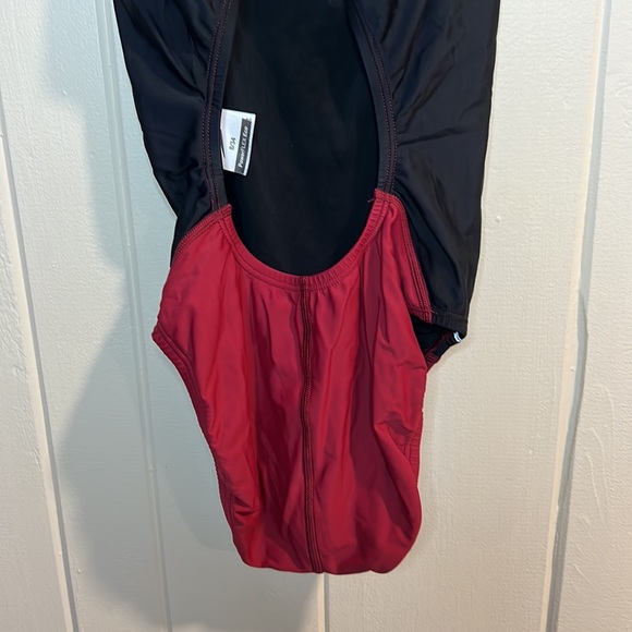 Speedo, red and black one piece - Picture 6 of 8